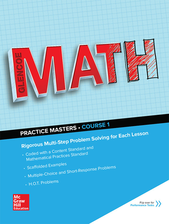 Glencoe Math 2016 Course 1 Practice Masters