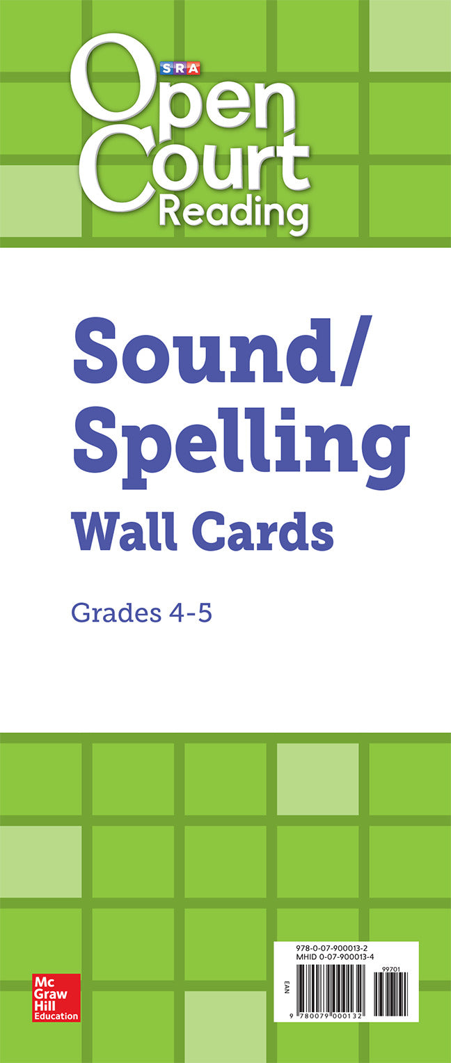 Open Court Reading Grades 4 5 Sound Spelling Wall Cards