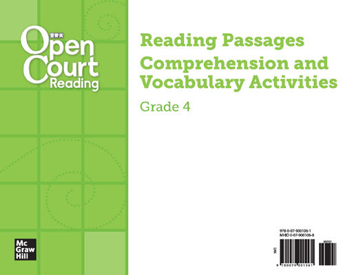 Open Court Reading Grade 4 Leveled Reading Cards