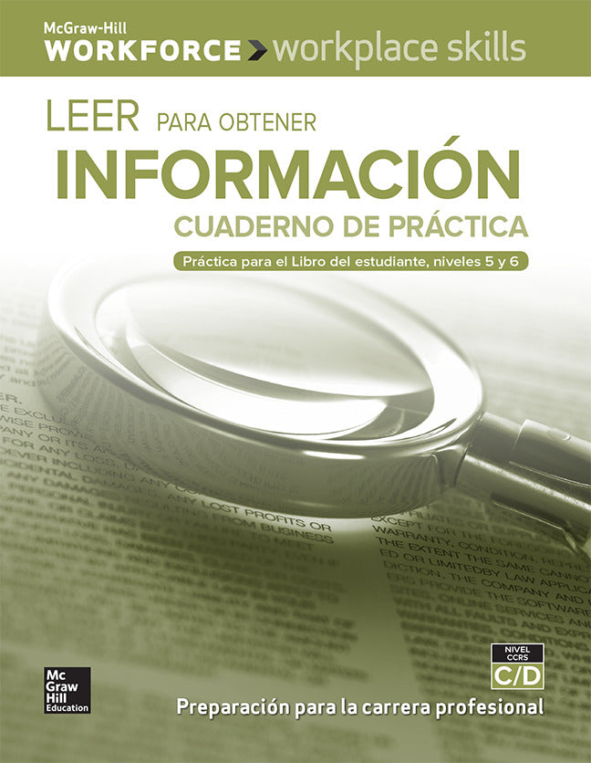 Workplace Skills Practice Workbook Levels C D Reading For Information Spanish Edition 10 Pack