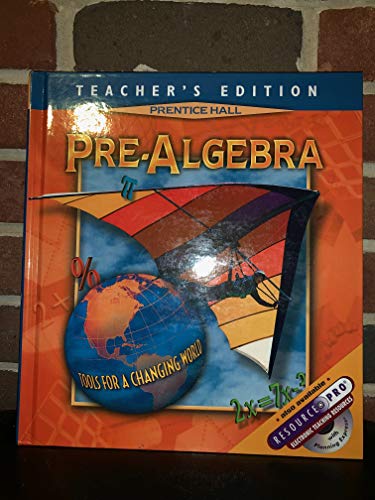 Pre-Algebra: Tools for a Changing World, Teacher's Edition [Hardcover] David M. Davison