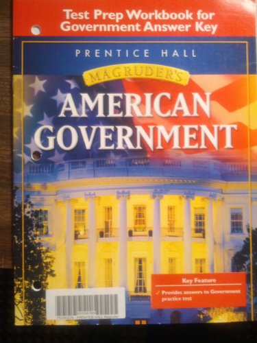 Macgruder's American Government Test Prep Workbook for Government Answer Key [Paperback] Prentice Hall Pearson
