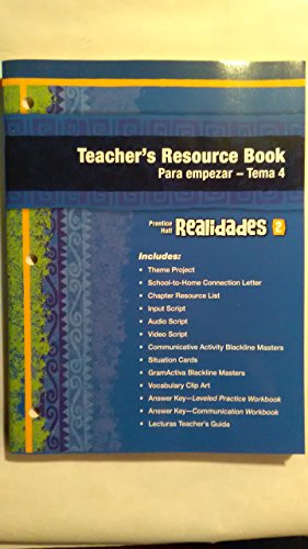 Realidades 1 Teacher's Resource Book Para empezar - Tema 4 (2014) [Paperback] unknown author