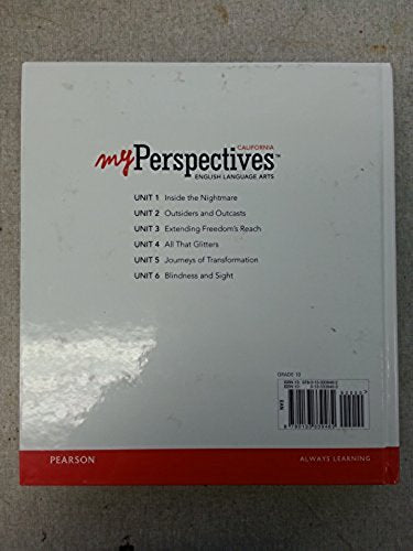 California My Perspectives English Language Arts Grade 10 (Teacher's Edition) [Hardcover] Pearson