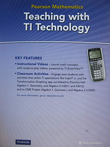 Pearson Mathematics Teaching with TI Technology CD included [Paperback] Laurie E. Bass