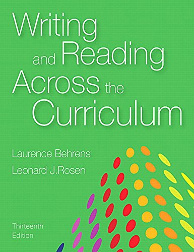 Writing & Reading Across The Curriculum