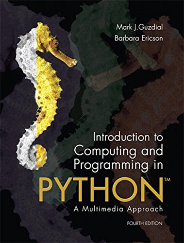 Introduction To Computing & Programming In Python