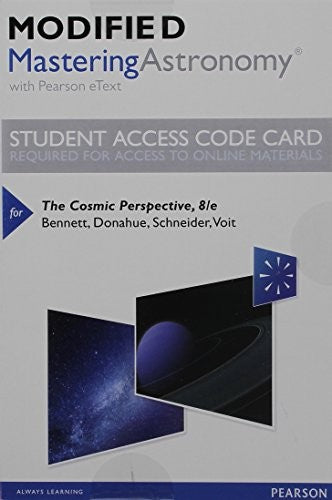 Modified Mastering Astronomy With Pearson Etext Standalone Access Card For The Cosmic Perspective