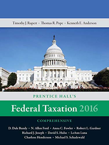 Pearsons Federal Taxation 2016 Comprehensive