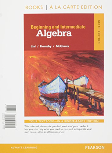 Beginning & Intermediate Algebra A La Carte Access Card Package