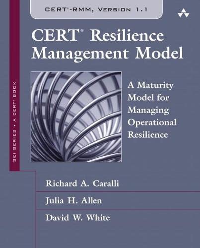 Cert Resilience Management Model Cert Rmm