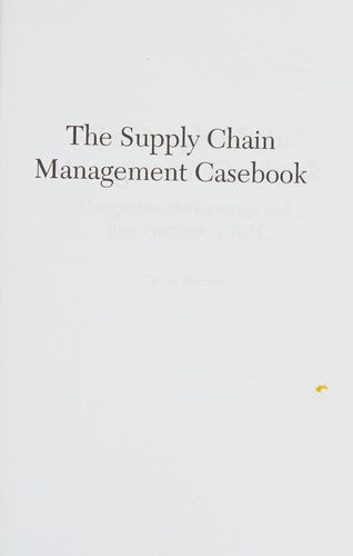 Supply Chain Management Casebook The