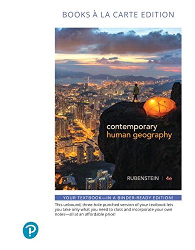 Contemporary Human Geography Books A La Carte Edition