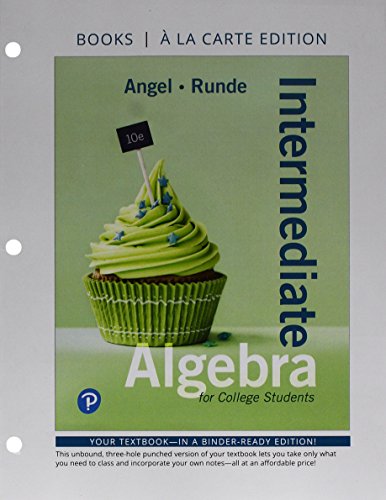 Intermediate Algebra For College Studentsbooks A La Carte Plus Mylab Math 24 Month Access Card Package