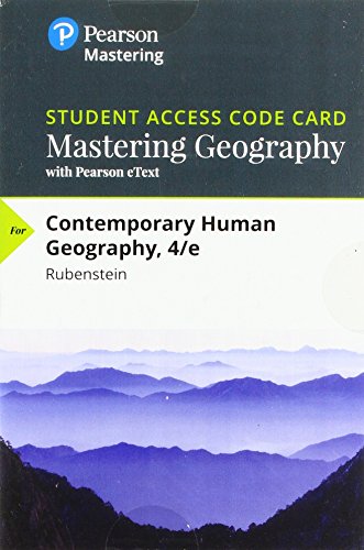 Mastering Geography With Pearson Etext Standalone Access Card For Contemporary Human Geography