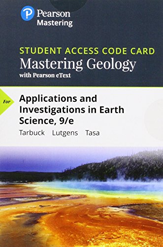 Mastering Geology With Pearson Etext Standalone Access Card For Applications & Investigations In Earth Science