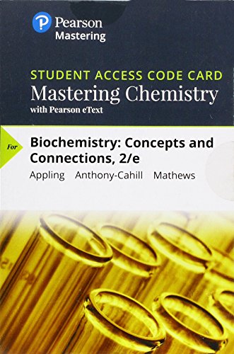 Mastering Chemistry With Pearson Etext Standalone Access Card For Biochemistry