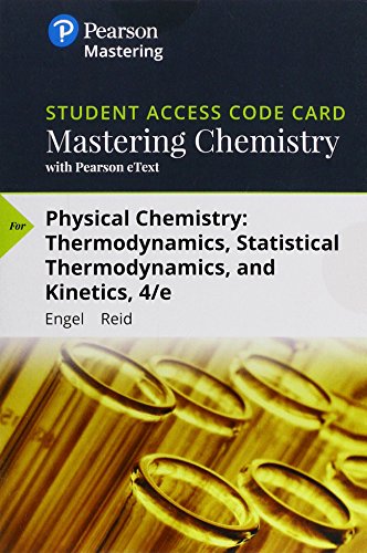 Mastering Chemistry With Pearson Etext Standalone Access Card For Physical Chemistry