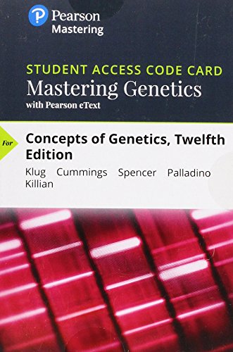Mastering Genetics With Pearson Etext Standalone Access Card For Concepts Of Genetics
