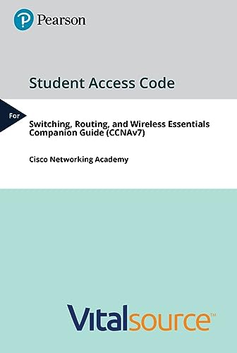 Access Code Card For Switching Routing & Wireless Essentials Companion Guide Ccnav7