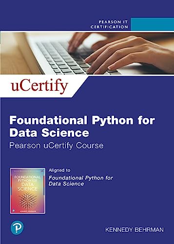 Foundational Python For Data Science Pearson Ucertify Course Access Code Card