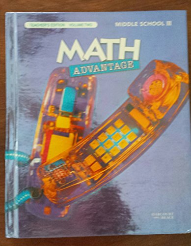 Math Advantage Preparation for Algebra Middle School, Vol. 2, Grade 8, Teacher's Edition [Hardcover] Harcourt Brace
