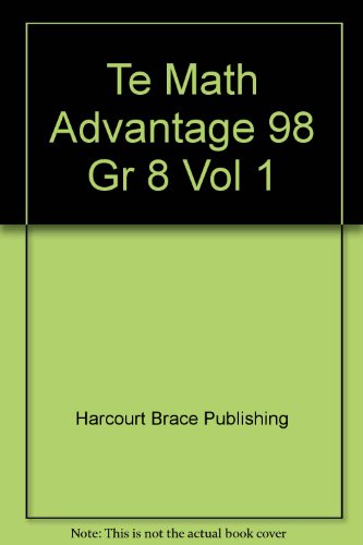 Math Advantage 8th Grade Volume 1 Teacher Edition [Hardcover] Harcourt Brace