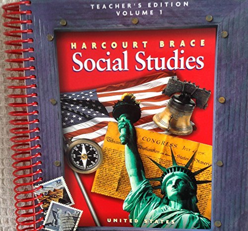 Harcourt Brace Social Studies, Grade 5 Vol 1 United States Teacher's Edition [Spiral-bound] Harcourt School Publishers