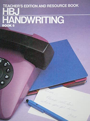 Resource Book for HBJ Handwriting [Paperback] Betty Kracht Johnson