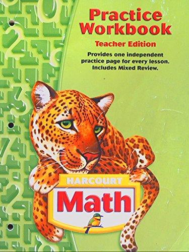 Harcourt Math: Practice Workbook, Grade 5, Teacher Edition [Paperback] Harcourt School Publishers