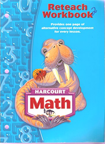 Reteach Workbook Grade 3 Harcourt Math 2004 (Math 04) [Paperback] HARCOURT SCHOOL PUBLISHERS