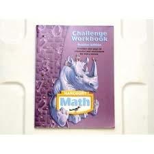Harcourt Math: Challenge Workbook Teacherâ€™s Edition Grade 4 [Paperback]
