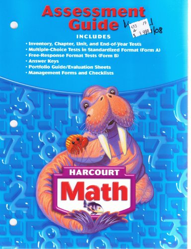 Harcourt Math: Assessment Guide, Grade 3 [Paperback] Harcourt School Publishers