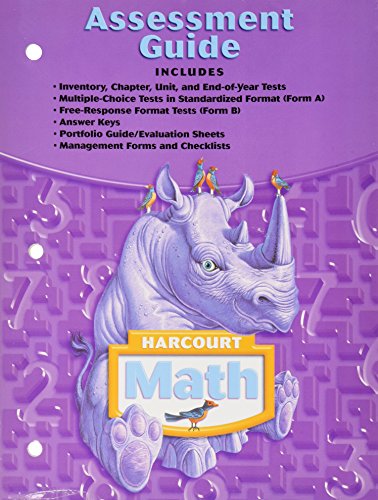 Assessment Guide: Harcourt Math Grade 4 [Paperback] Harcourt