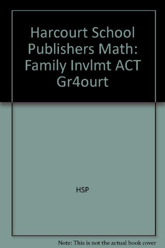 Harcourt Math: Family Involvement Activities Grade 4 [Paperback] HARCOURT SCHOOL PUBLISHERS