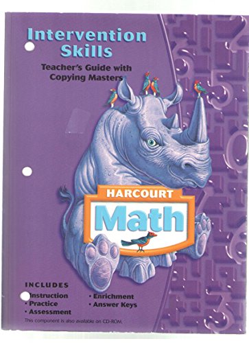 Harcourt Math: Intervention Skills Teacherâ€™s Guide with Copying Masters Grade 4 2004 [Paperback] Harcourt