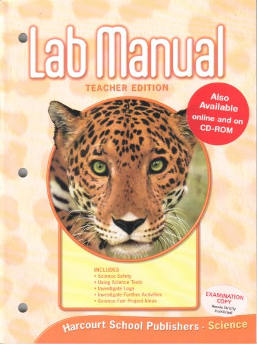 Lab Manual Teacher Edition Grade 5, Harcourt Science (Harcourt Science, Grade 5) [Paperback] Harcourt