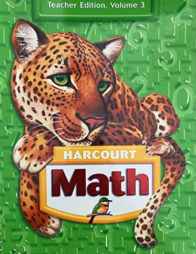 Harcourt Math, Teacher Edition, Vol. 3, Grade 5 [Spiral-bound] Harcourt School Publishers