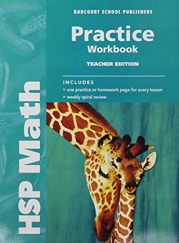 Math Practice Workbook Grade 2: Teacher Edition (Harcourt School Publishers Math) Harcourt School Publishers