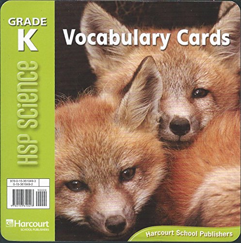 Harcourt Science National Vocabulary Cards Grade K