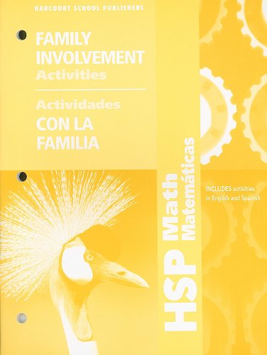 HSP Math: Family Involvement Activities Grade 3 [Paperback] HARCOURT SCHOOL PUBLISHERS