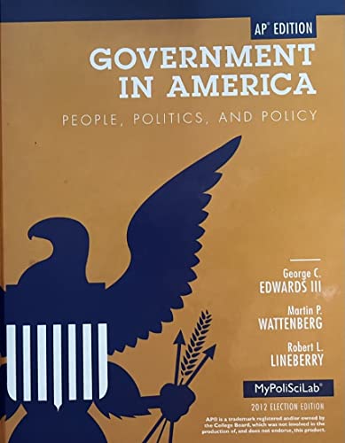 Government in America: People, Politics, and Policy.
