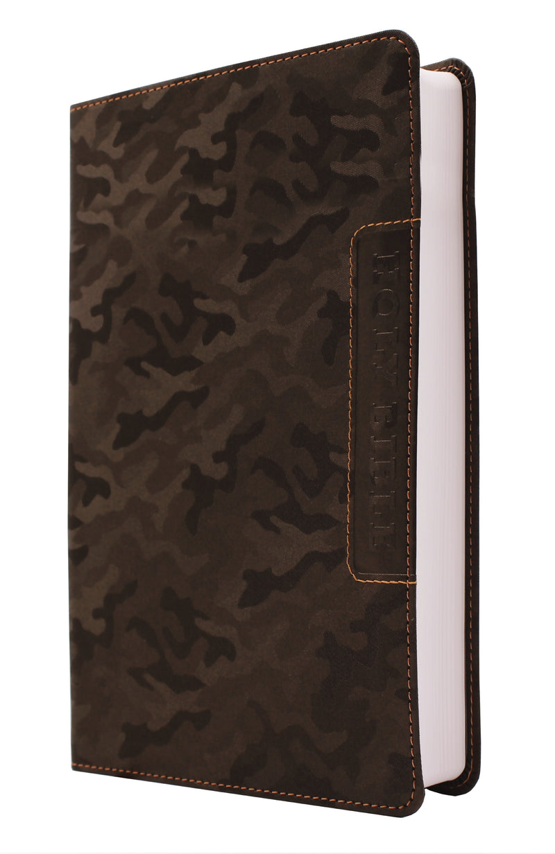 NIV, Boys' Bible, Leathersoft, Brown Camo, Comfort Print