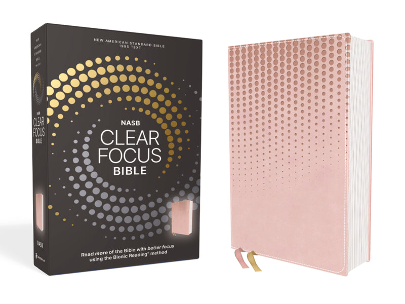 NASB, Clear Focus Bible, Leathersoft, Pink: Read more of the Bible with better focus