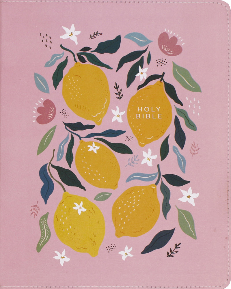 NIV, Journal the Word Bible (Perfect for Note-Taking), Double-Column, Leathersoft, Pink, Red Letter, Comfort Print: Reflect, Take Notes, or Create Art Next to Your Favorite Verses