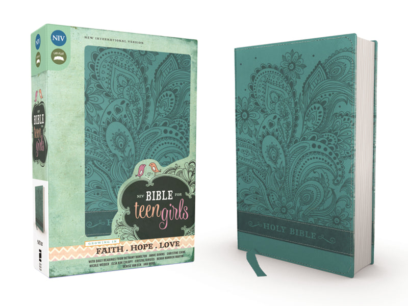 NIV, Bible for Teen Girls, Leathersoft, Blue: Growing in Faith, Hope, and Love