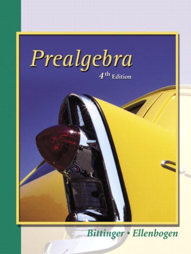 Prealgebra Bittinger, Marvin L. and Ellenbogen, David J.