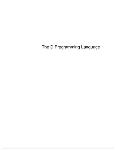 The D Programming Language