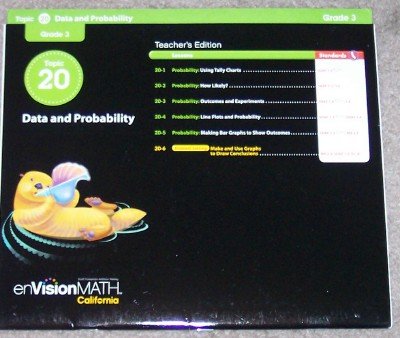 Teacher's Edition Grade 3 Topic 20 (Envision Math, California) [Textbook Binding] Scott Foresman