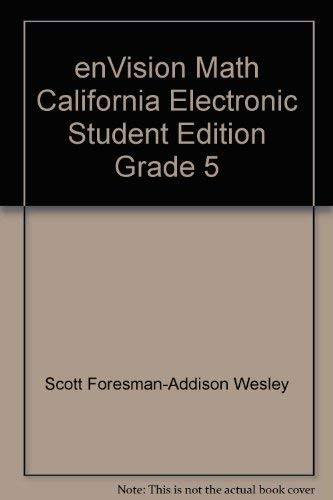 enVision Math California Electronic Student Edition Grade 5 [CD-ROM]
